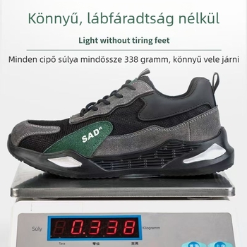 Férfi Nyári Légáteresztő Biztonsági Cipő Acélorrvédővel, Antimikrobiális, Ütés- és Áthatolásálló, Minden Évben – Építkezés