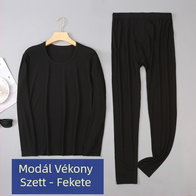 Férfi őszi-téli termál alsó- és felső készlet, vékony fazon, nagy méret, karcsú szabású alapréteg