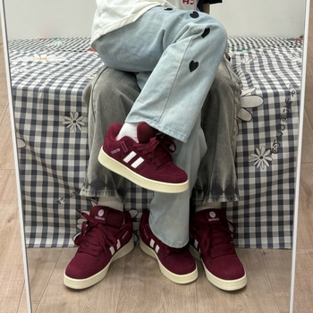 Hongkong-stílusú retro matt burgund vászon Sneakers, uniszex, mindennapi viselet, tavasz 2026 modell