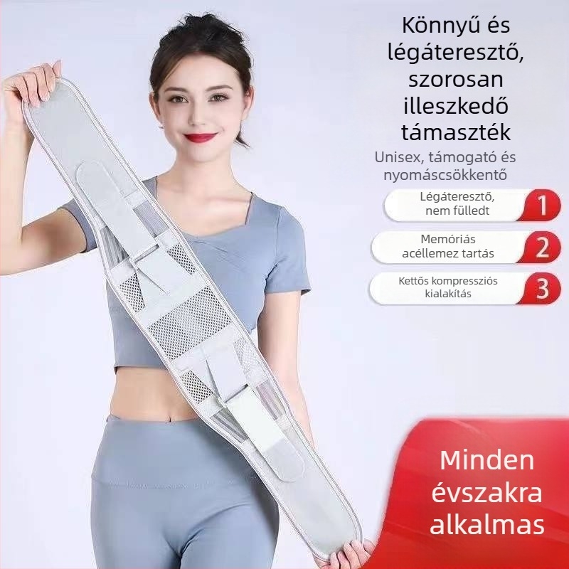 Vékony, lélegző deréköv acéllemezes hasi támaszhoz