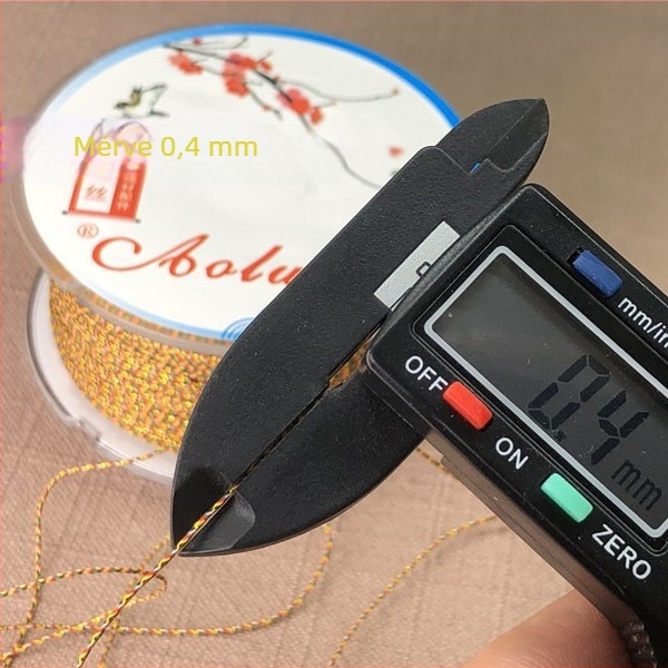 0,4 mm magas minőségű, több színű aranyozott kötött karkötőzsinór jade szállal, DIY kézműves anyag, tartós