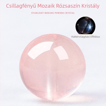7A Természetes rózsaszín kvarc, laza gyöngyök - Mozambik Csillagfény rózsaszín, kézzel készített kerek gyöngyök