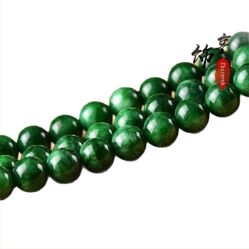 6mm 8A zöld chalcedon kerek gyöngyök DIY ékszerkészítéshez