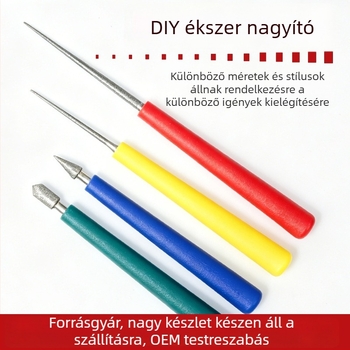 Kézi ékszer lyukbővítő eszköz DIY ékszerekhez, hosszú hegyes tű, esernyő alakú lyukbővítéshez