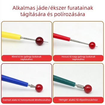 Kézi ékszer lyukbővítő eszköz DIY ékszerekhez, hosszú hegyes tű, esernyő alakú lyukbővítéshez