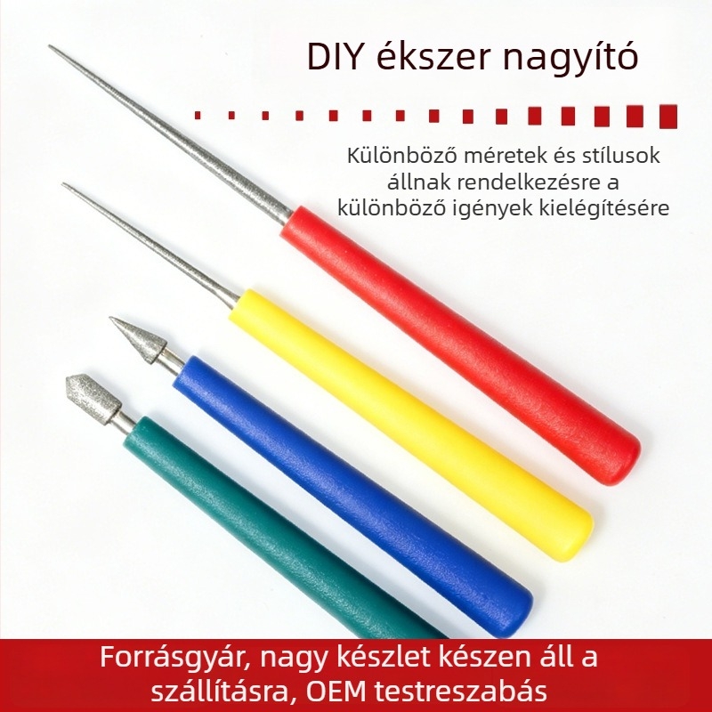 Kézi ékszer lyukbővítő eszköz DIY ékszerekhez, hosszú hegyes tű, esernyő alakú lyukbővítéshez