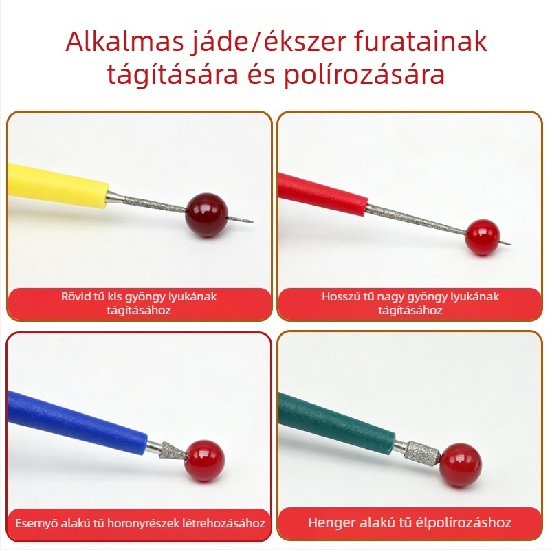 Kézi ékszer lyukbővítő eszköz DIY ékszerekhez, hosszú hegyes tű, esernyő alakú lyukbővítéshez