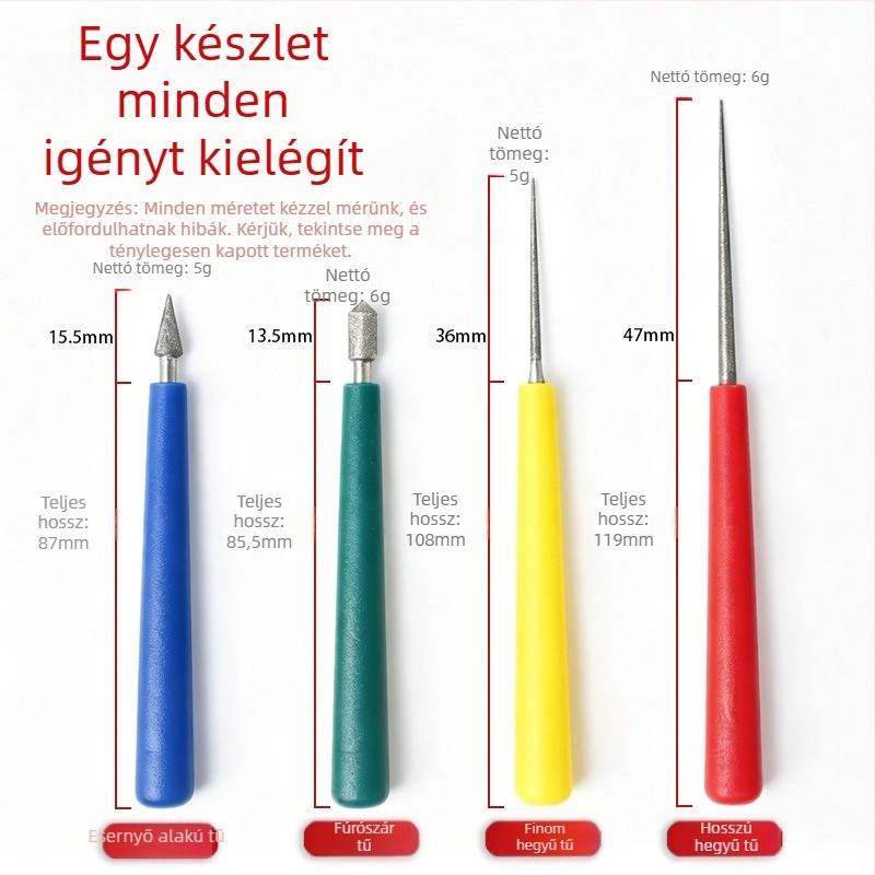 Kézi ékszer lyukbővítő eszköz DIY ékszerekhez, hosszú hegyes tű, esernyő alakú lyukbővítéshez