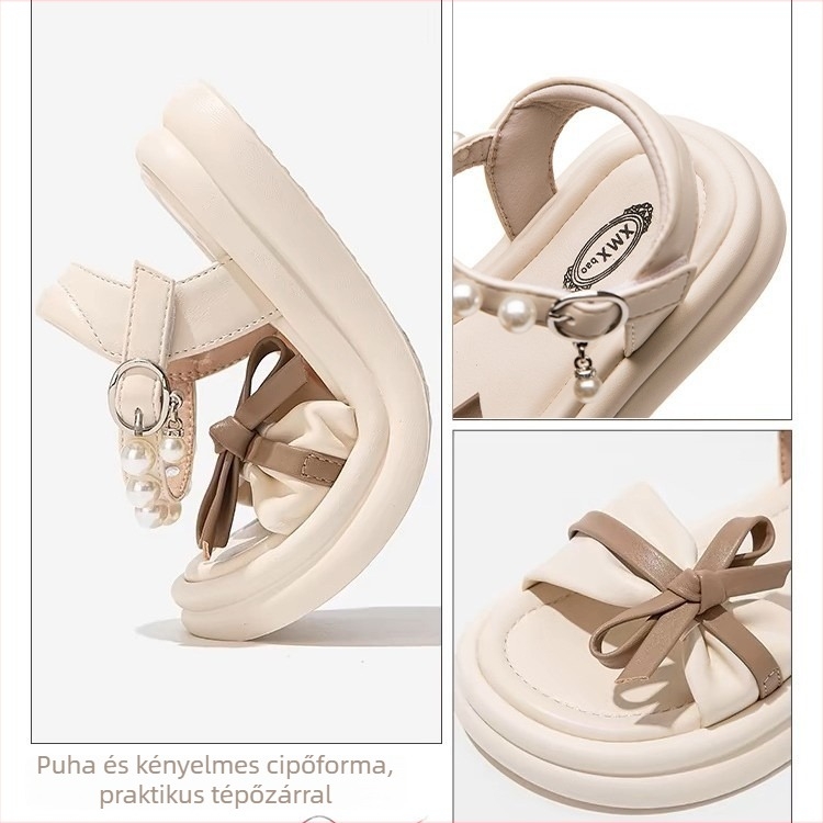 Lányok hercegnő szandálok, nyár 2025, puha talpú, Velcro-pánttal, strand és hétköznapi viseletre, 7–12 évesek.