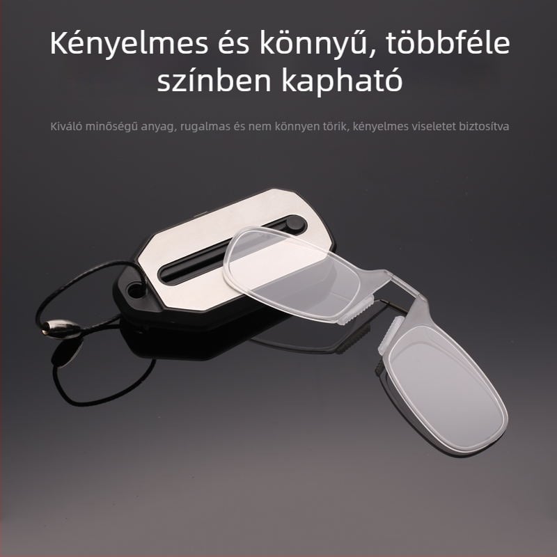 Hordozható mini olvasó szemüveg kulcstartóval, kártya méretű, presbyopia, felnőtteknek