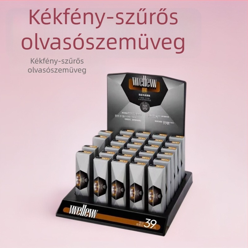 Weller olvasószemüveg kékfény elleni védelemmel, teljes keretű TR90, műgyanta lencsékkel, uniszex