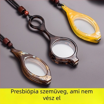 Nyaklánc-stílusú presbiopikus olvasó szemüveg, összecsukható, ultra könnyű, HD lencsékkel