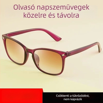 Stílusos vezetési napszemüveg férfiaknak és nőknek, kettős használat távoli és közeli látáshoz, kékfény elleni olvasó szemüveg progresszív színezéssel, horgász szemüveg