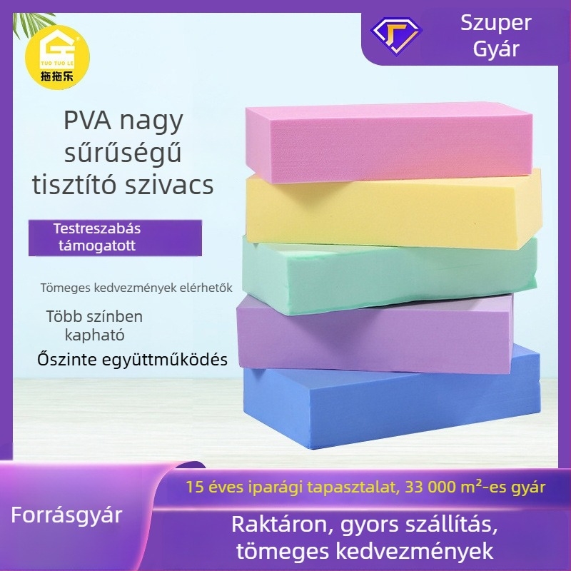 PVA sűrűségű szivacsblokk edények és autók tisztítására – vízfelvevő, folteltávolító