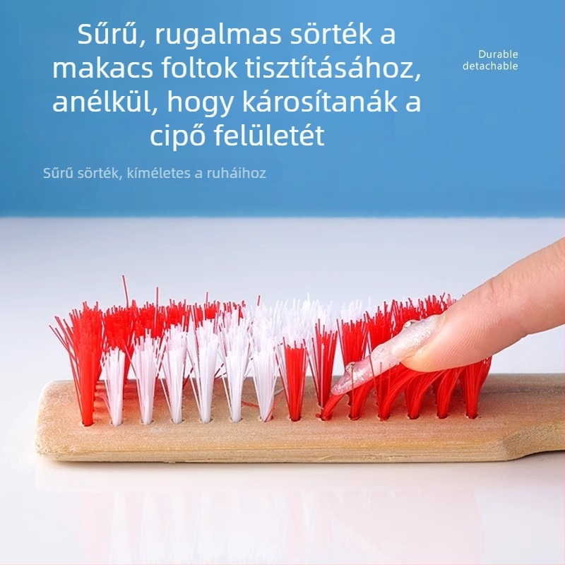 Háztartási tisztító kefe vastag bambusz fogantyúval, kemény sörtékkel, cipők, ruhák és padlók tisztítására