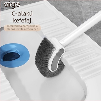 2025-ös új modell hosszú nyelű WC-kefe otthoni fürdőszobához – falra szerelhető tisztítóeszköz, holttér nélkül, D