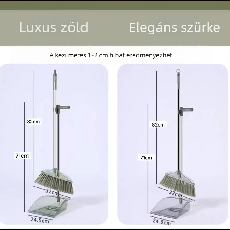 Háztartási seprű és lapát készlet, 2024-es új modell, átlátszó nyélű seprű