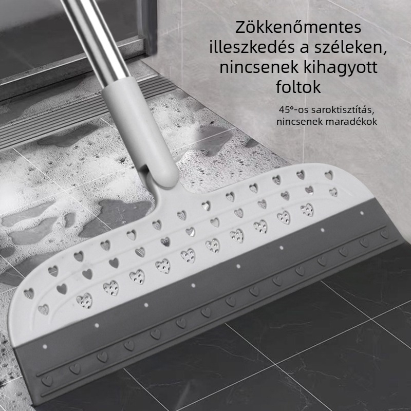 Szilikonból készült vízfelvételi seprű, fej 28 cm, továbbfejlesztett fürdőszobai tisztító eszköz