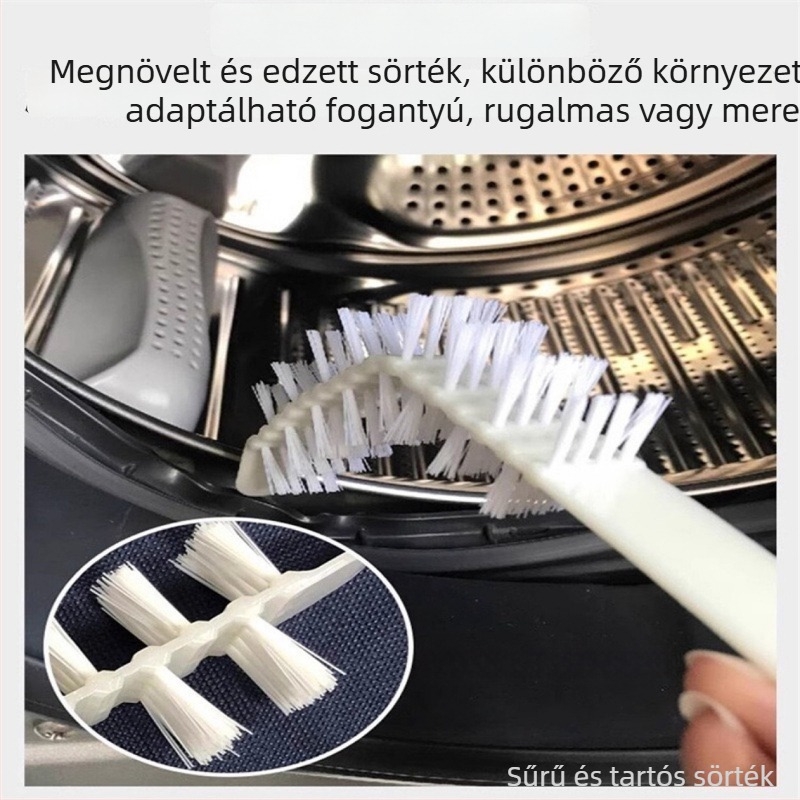 Hosszú nyelű mosógép tisztító ecset – a belső dob és a fal közötti rések tisztítására