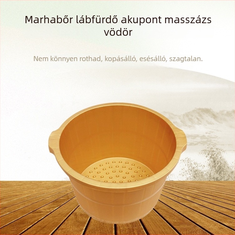 Hatgyűrűs lábmedence, vastagított, ütésálló műanyagból – otthoni pedikűrhöz
