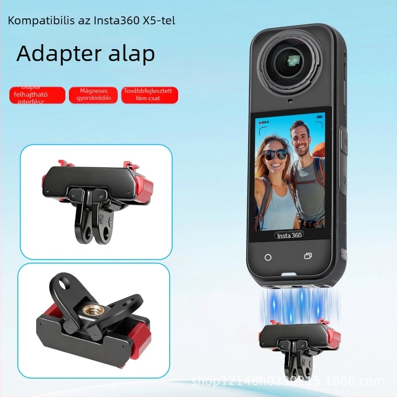 Mágneses gyorskioldó alap Insta360 X5, X4 Air és Acepro2-hoz – adapter akciókamera számára