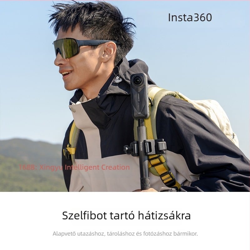 Insta360 vállra szerelhető selfie-stick rögzítő X5/X4/AcePro2/Go Ultra – eredeti kiegészítők