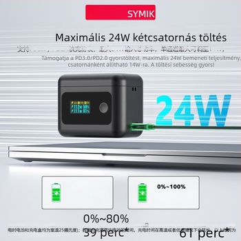 Symik X4Air töltő készlet Insta360 X4Air számára — Akkumulátor töltőtok és töltéskezelő