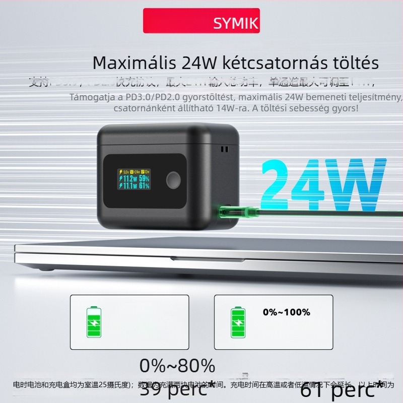 Symik X4Air töltő készlet Insta360 X4Air számára — Akkumulátor töltőtok és töltéskezelő