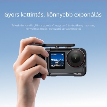 Telesin utcai fotózási fogantyú készlet DJI Action6-hoz, alumínium ötvözet, gyorskioldó mechanizmus