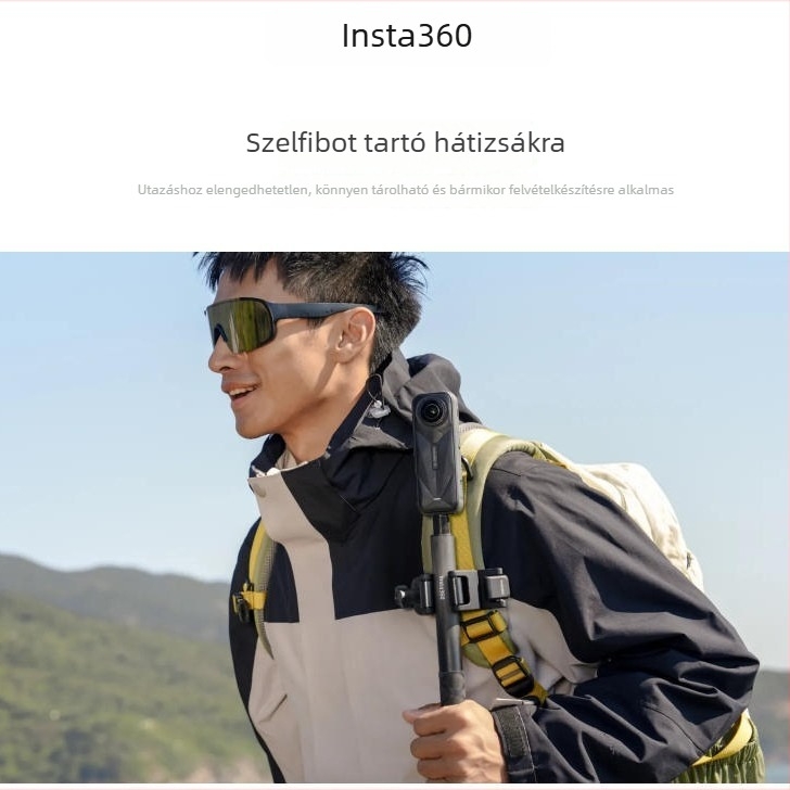 Shadowstone Insta360 hátizsákra szerelhető selfie bot tartó, univerzális kiegészítő X5/X4/AcePro2
