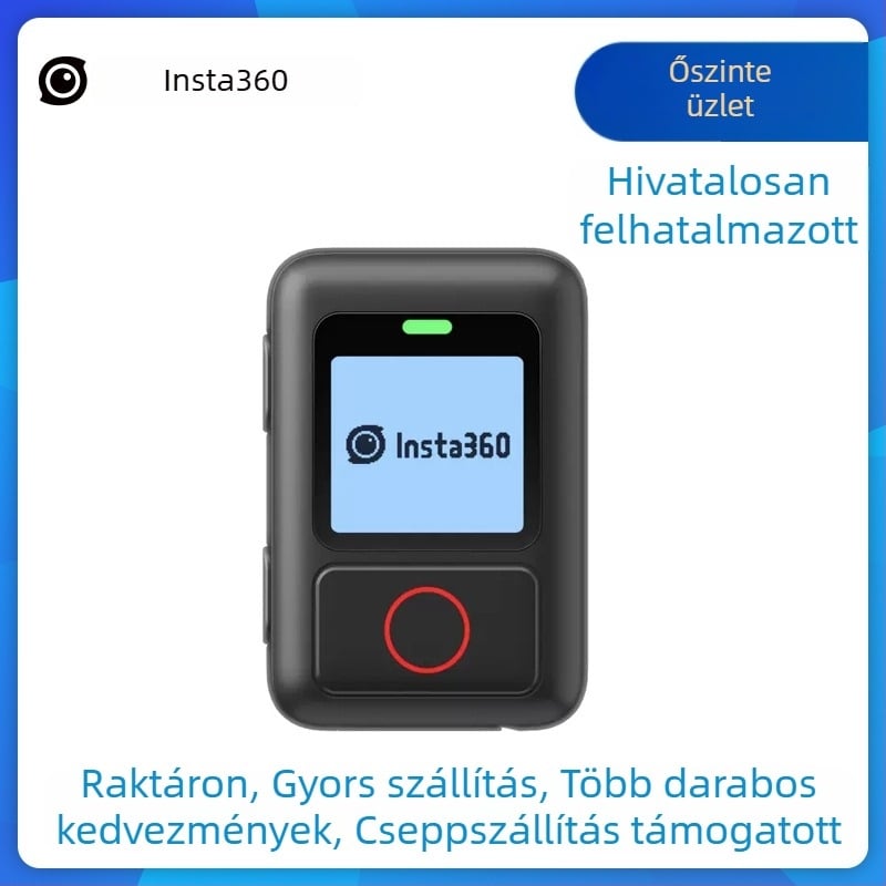 Shadowstone Insta360 GPS vízálló okos távirányító – kompatibilis X5, ONE RS és X4 modellekkel