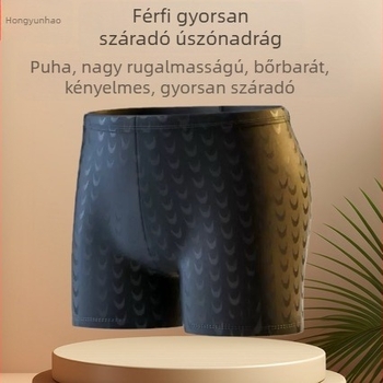 Férfi úszónadrág hal mintával, laza szabás, nagy méret