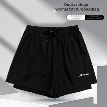 Férfi gyorsan száradó boxer-stílusú úszónadrág, nagy méret, teljes készlet termálfürdők számára