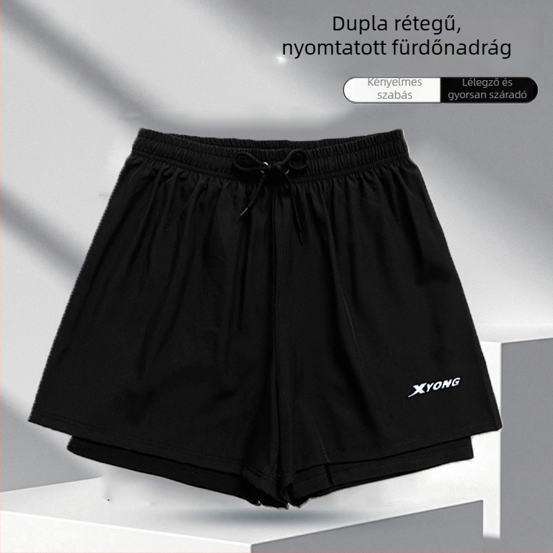 Férfi gyorsan száradó boxer-stílusú úszónadrág, nagy méret, teljes készlet termálfürdők számára