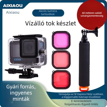 Aixiaou GoPro HERO9-13 vízálló tok szűrővel és úszó rúddal