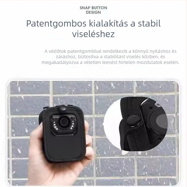 Nylon védőtok rekorderhez, bőrtokkal, hordozható, vízálló és porálló, nyakpánttal
