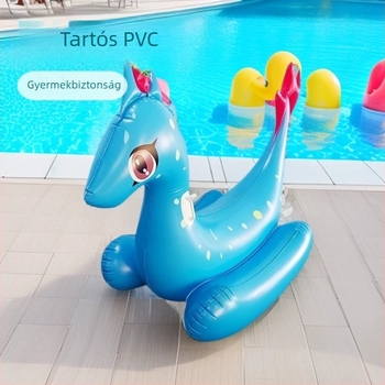 PVC felfújható medenceúszó – kis dinoszaurusz, hintázó ülés, vízi játék