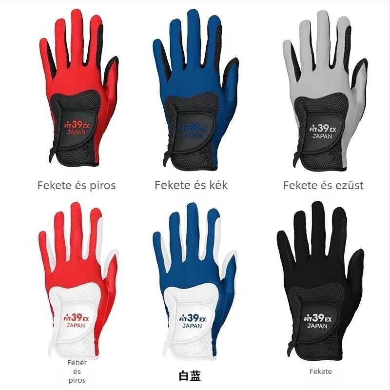 Fit 39 golf kesztyűk férfiaknak és nőknek – szellőző, lélegző, csúszásmentes, kopásálló, mosható