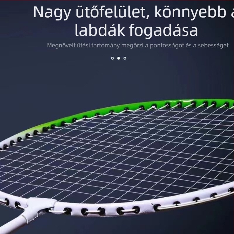 Szakmai ultra-könnyű ötvözetű badmintonütő – kettős készlet felnőtteknek, férfiaknak és nőknek, sportos edzéshez