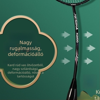 Koska K2100 egyrészes tollaslabdaütő, tartós kétütős készlet, 3 tollaslabdát tartalmaz