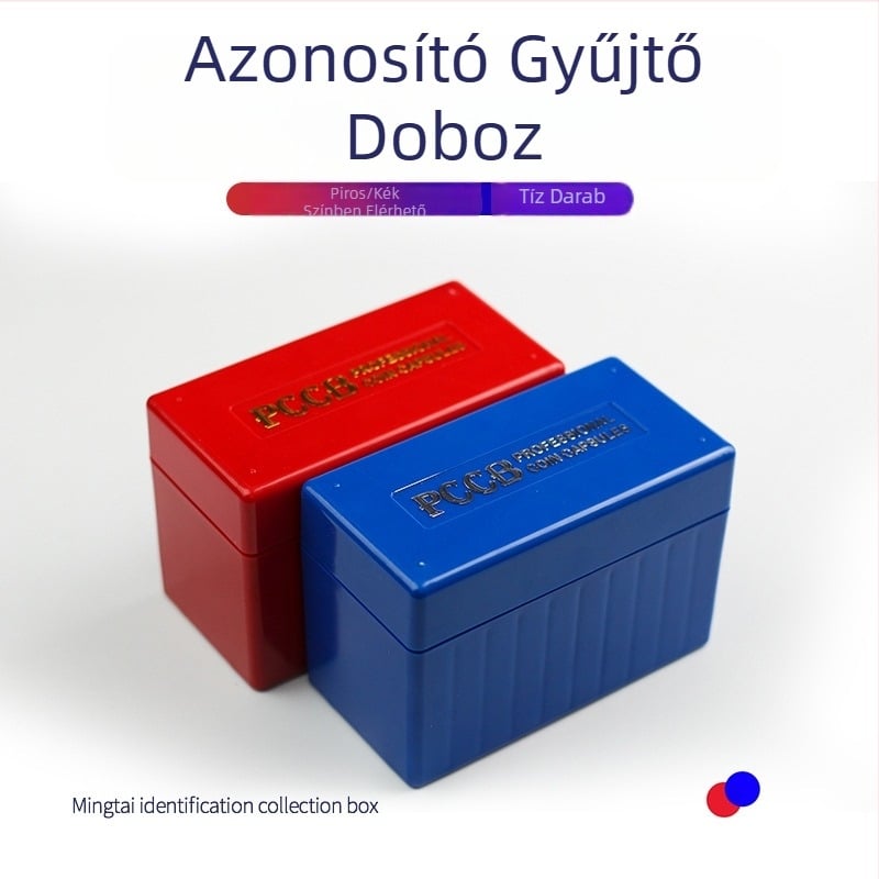 Mingtai PCCB minősített érme azonosító doboz, 10 érme gyűjtemény és tároló doboz