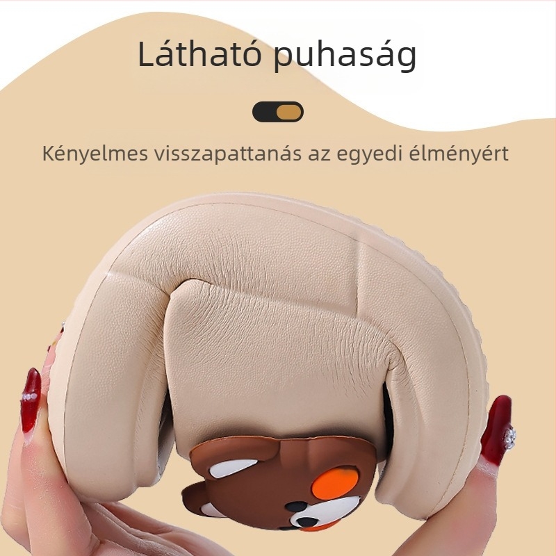 Gyerekeknek készült nyári szandálok - aranyos hercegnő minta, beltéri használatra, EVA anyagú csúszásmentes talpú szandálok