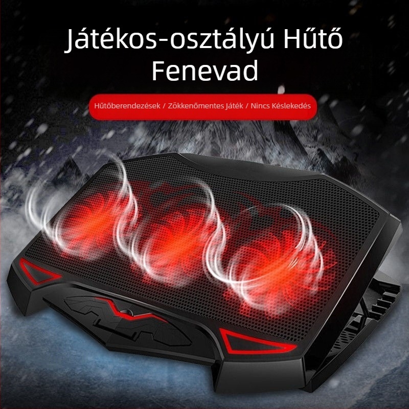 Notebook hűtő, állítható többirányú alap és fémháló