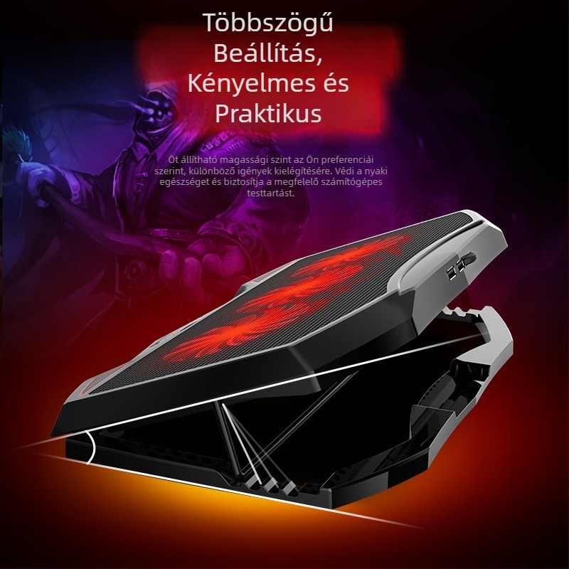 Notebook hűtő, állítható többirányú alap és fémháló