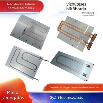 Testreszabott nagy teljesítményű folyadékhűtő radiátor rézcsövekkel és vízhűtőlemezzel