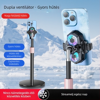 Ice Armor H5 kettős magos termoelektrikus hűtő okostelefonhoz élő közvetítéshez