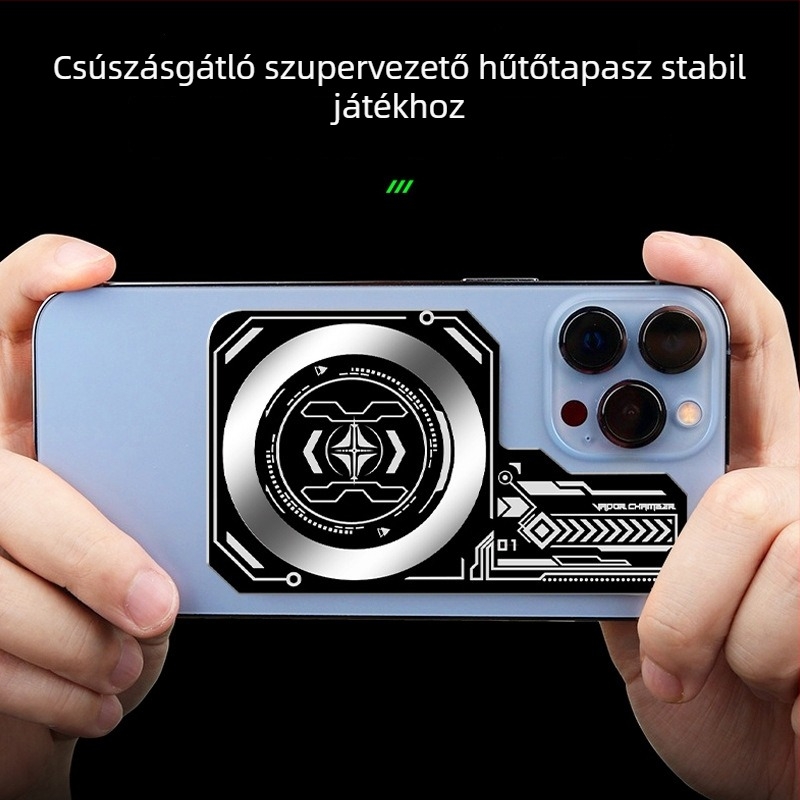 Mobiltelefon hűtőlemeze alumíniumötvözetből, mágneses rögzítés, mosható és újra használható