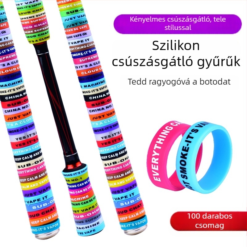 Szilikon csúszásmentes gyűrűvel ellátott horgászbot fogantyú burkolat
