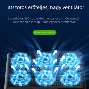 Nossi Q5 noteszgép hűtőpad, alumíniumötvözet lemez és tartó, rendkívül vékony kivitel