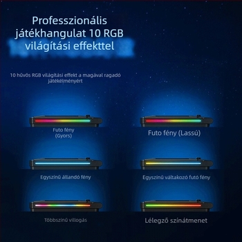 RGB játék laptop hűtő nagy sebességű turbina ventillátorral